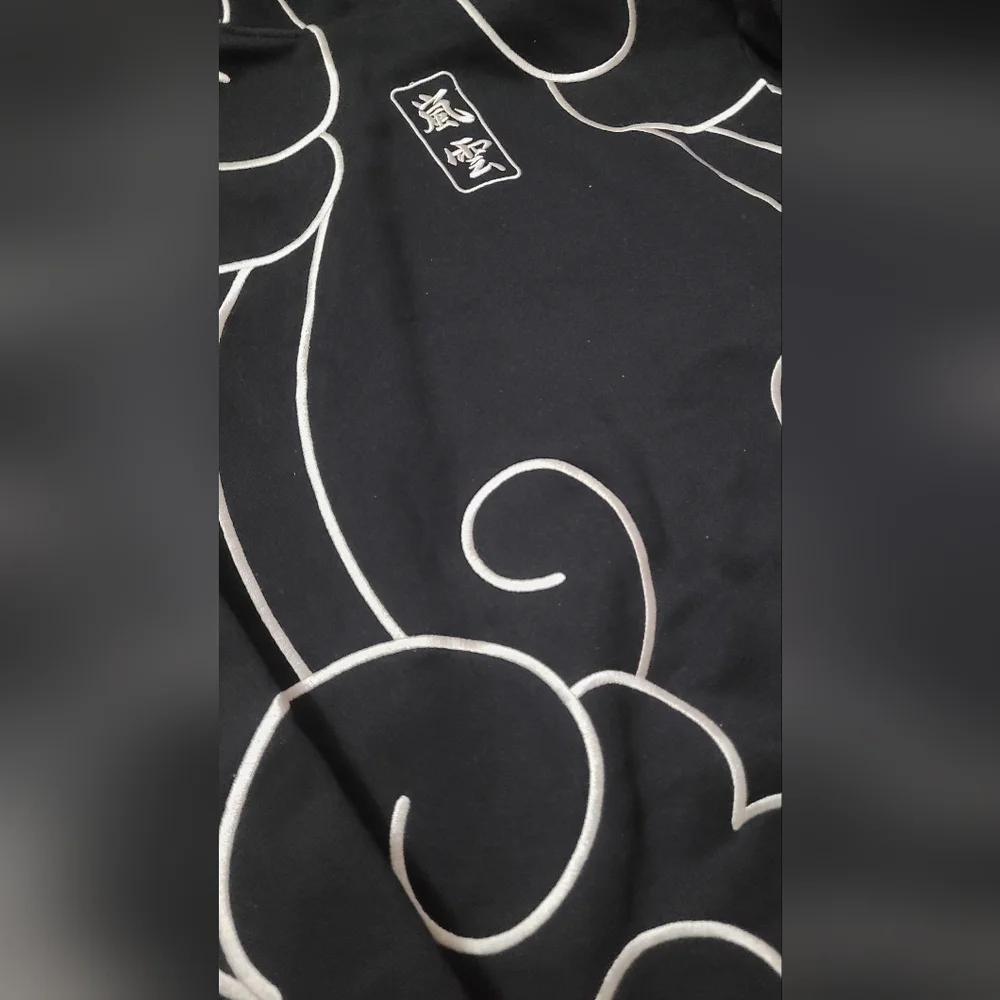 Black Sweater with White Accents - Picture 3 of 6